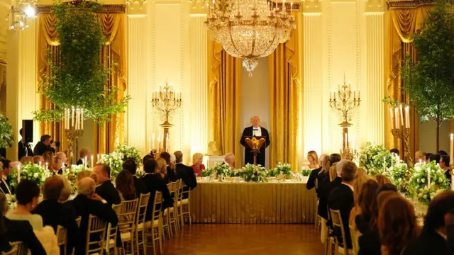 A view of the room where Trump speaks