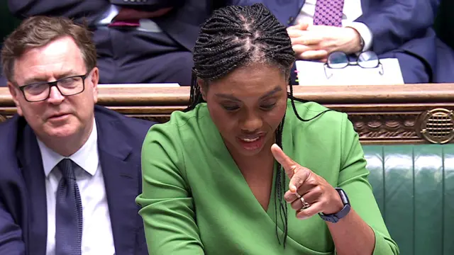 Kemi Badenoch Leader of the Opposition at PMQs on 29 April 2026
