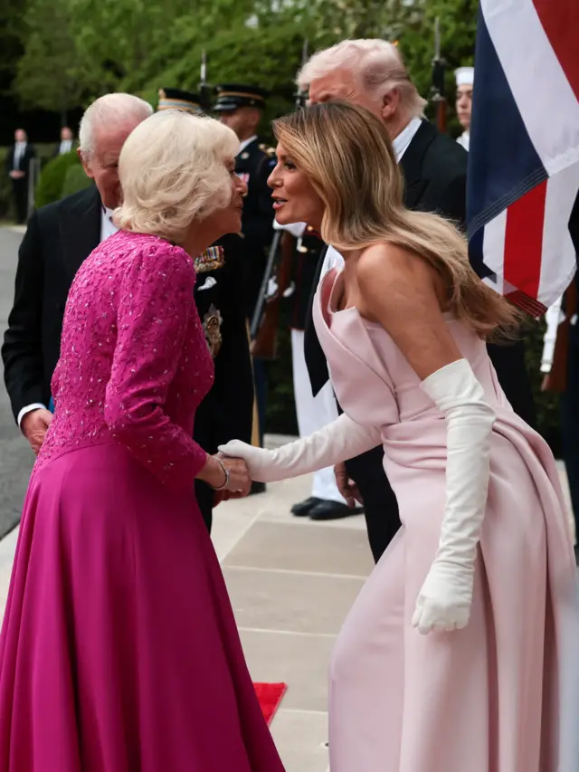 Queen Camilla and Melania Trump