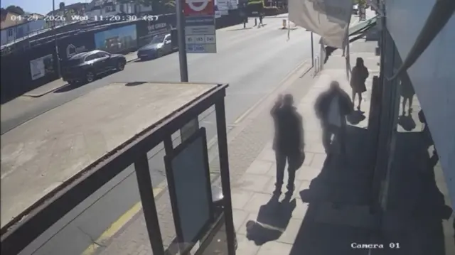 CCTV footage appears to show the moment of the attack