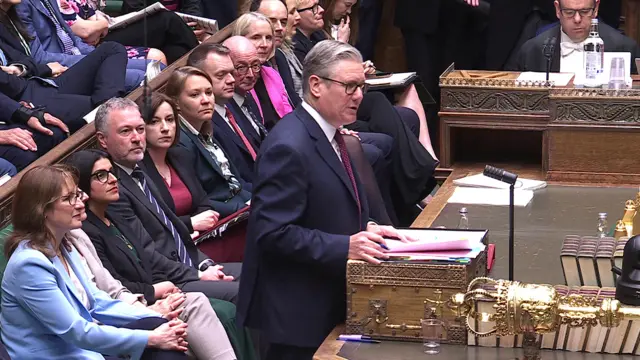 Prime Minister Keir Starmer at PMQs on 29 April 2026