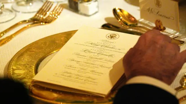 The menu at the state dinner