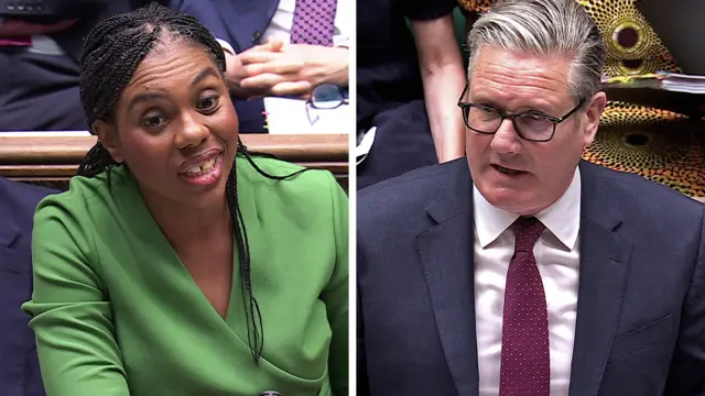 Kemi Badenoch Leader of the Opposition and Prime Minister Keir Starmer at PMQs on 29 April 2026