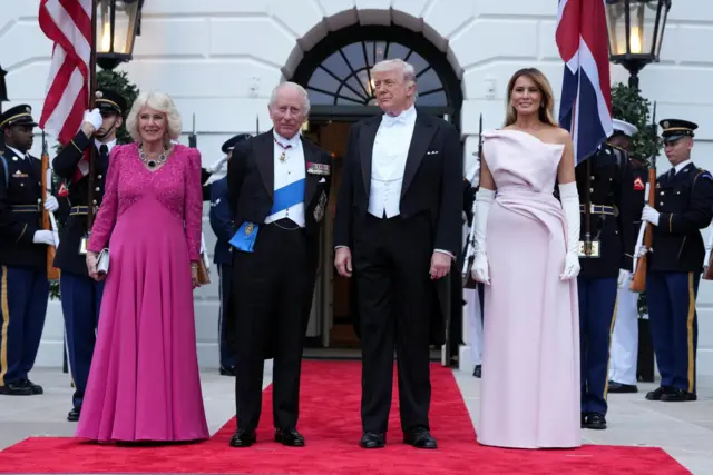 Queen Camilla, King Charles, Donald Trump and Melania Trump