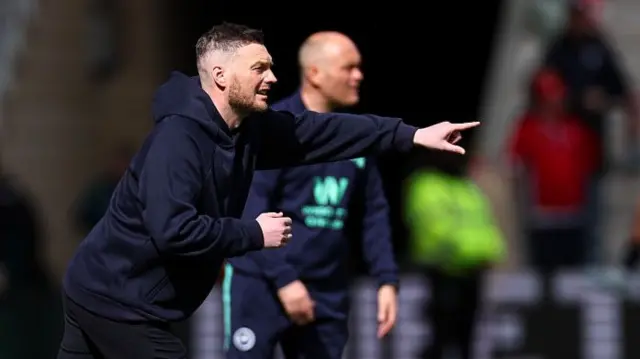 Middlesbrough head coach Kim Hellberg on the sidelines