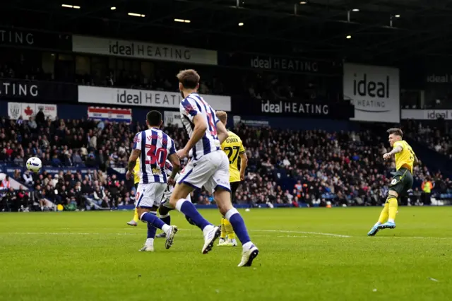Josh Windass scores for Wrexham at West Brom