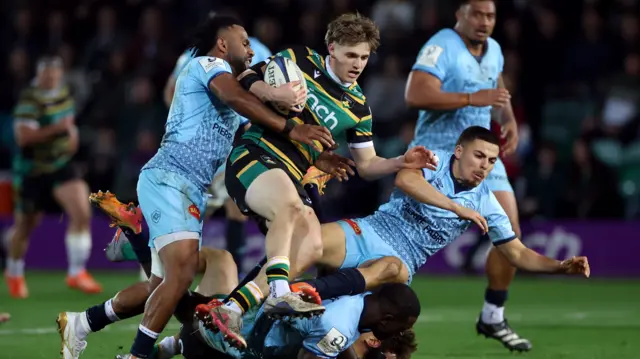 Northampton v Castres match action