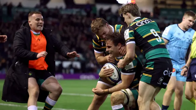 Northampton players celebrate