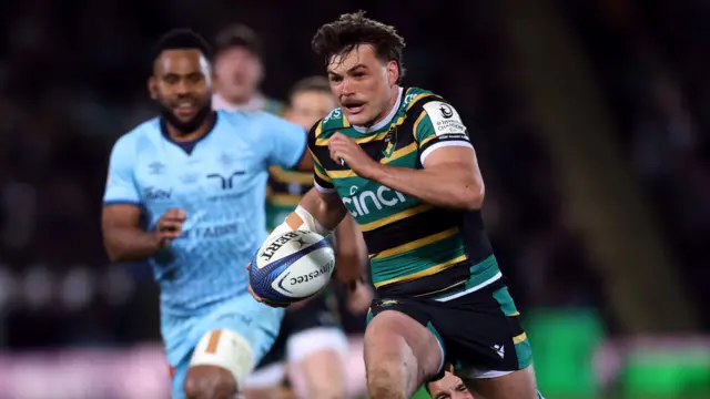 George Furbank carries the ball