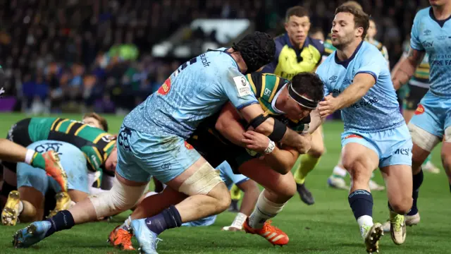 Northampton score a try