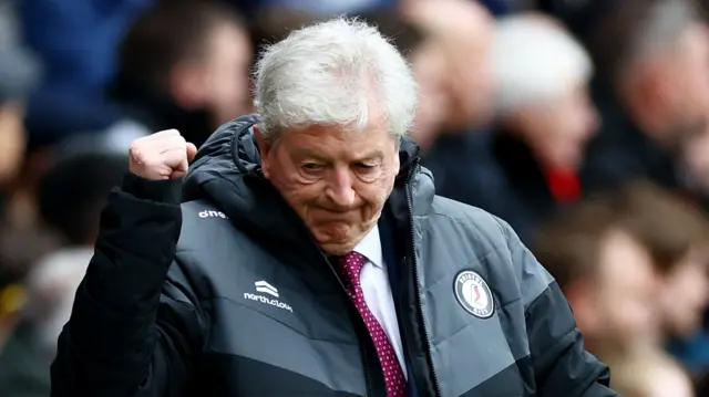 Roy Hodgson celebrates Bristol City's opening goal at Charlton