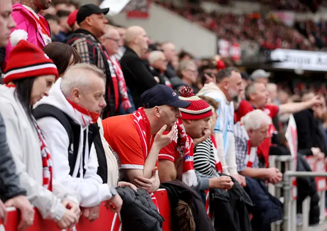 Middlesbrough fans look pensive