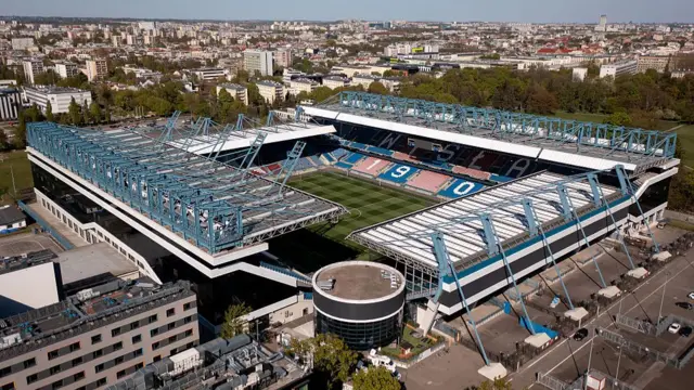 An aerial view of Henryk Reyman's Municipal Stadium