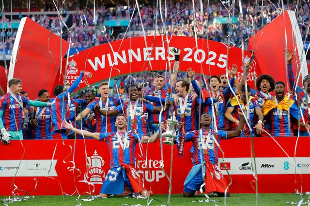 Crystal Palace with FA Cup trophy