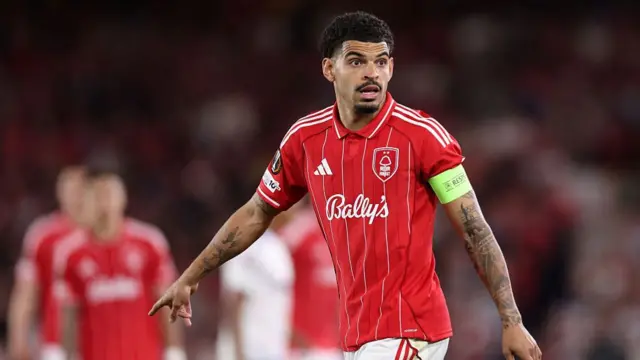 Morgan Gibbs-White of Nottingham Forest reacts