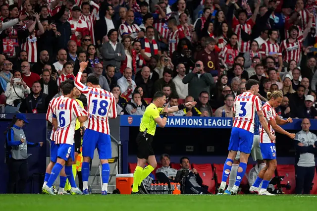 Referee Danny Makkelie awards a penalty