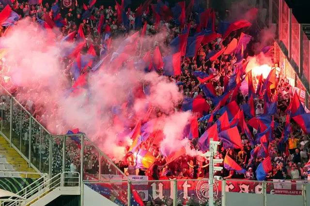 Crystal Palace fans away at Fiorentina