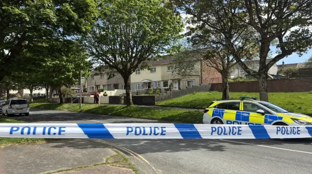 Police closure tape in Southway