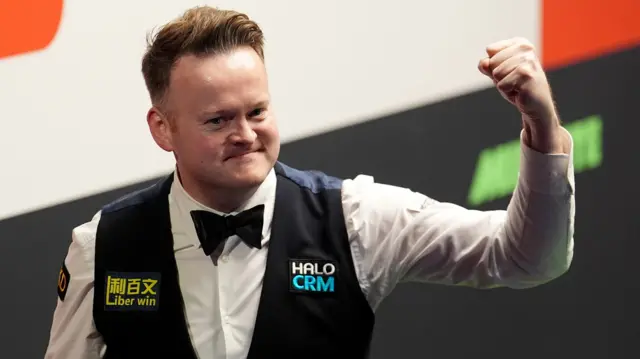Shaun Murphy celebrates