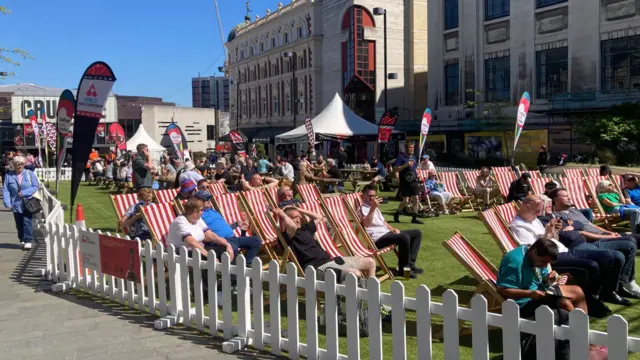 Fans outside the Crucible