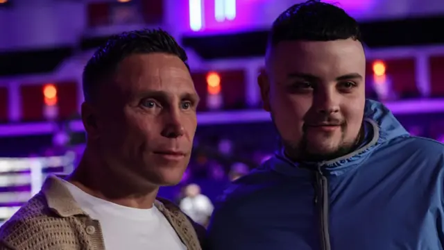 Gerwyn Price with a fan