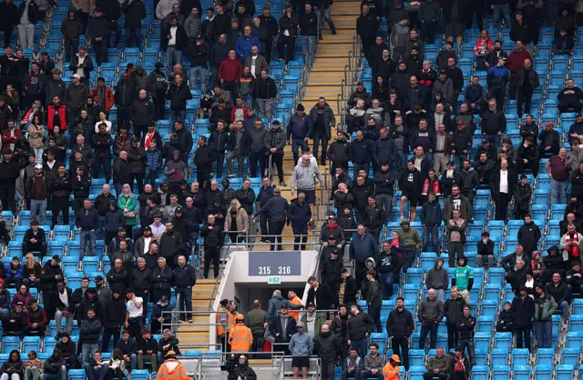 Liverpool fans in Manchester