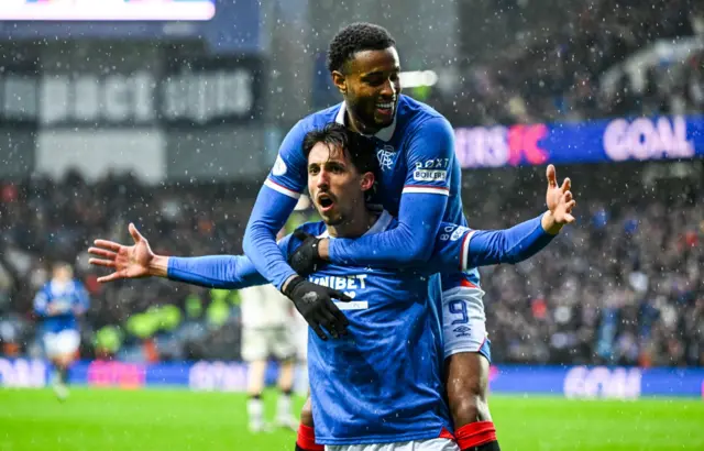 Bojan Miovski was on target for Rangers at Ibrox