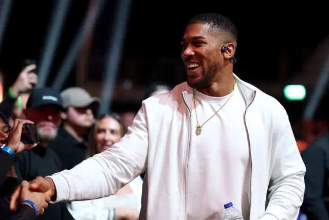 Anthony Joshua at ringside