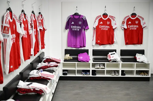 Arsenal dressing room