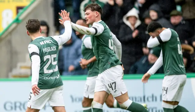 Owen Elding celebrates his very early goal