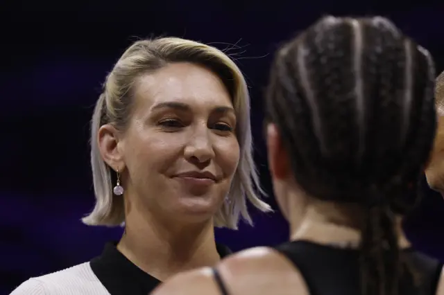 Mikaela Mayer faces off with Chantelle Cameron