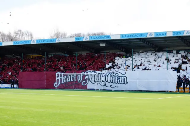 Hearts fans are out in huge numbers