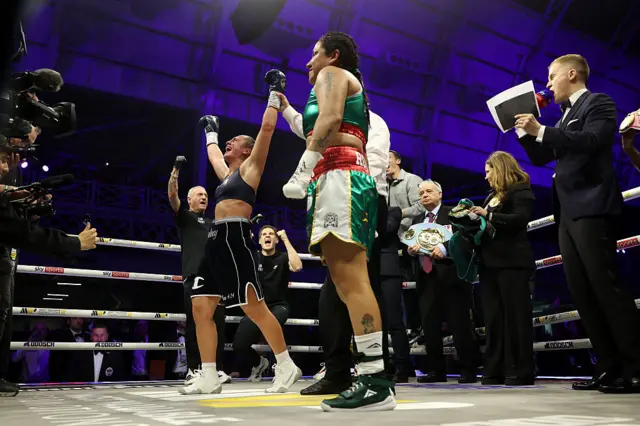 Ellie Scotney has her hand raised