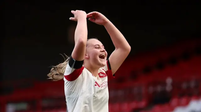 Zara Shaw celebrates victory