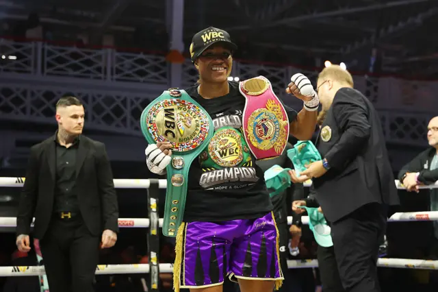 Caroline Dubois with her world titles
