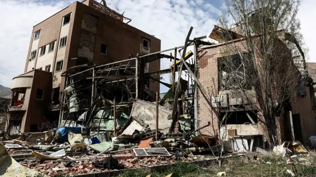 The research building of the Shahid Beheshti University, which was damaged by a strike, amid the U.S.-Israeli conflict with Iran, in Tehran, Iran, April 4, 2026
