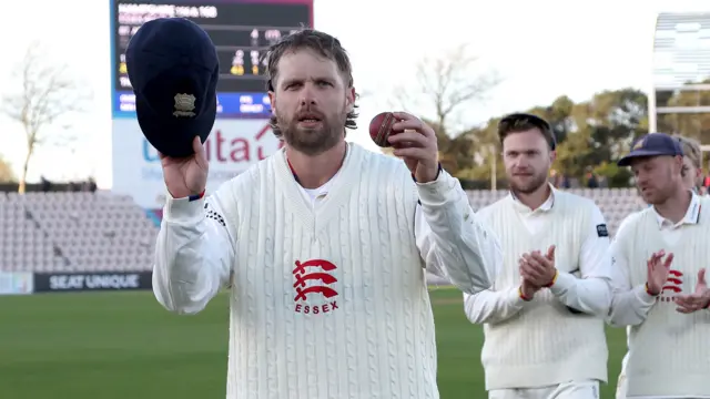 Matt Critchley with cap and ball in hand