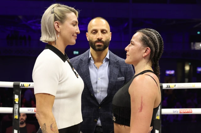 Mikaela Mayer and Chantelle Cameron face off