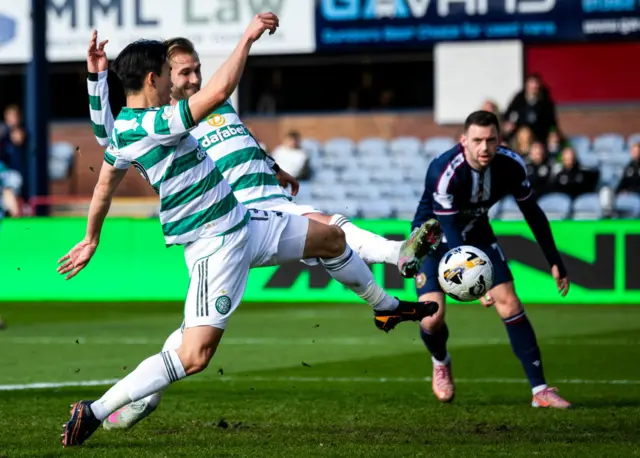 Benjamin Nygren took the ball off team-mate Yang Hyun-Jun's toes