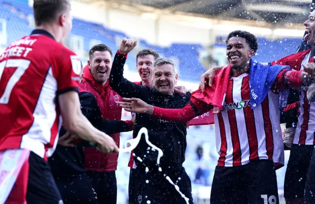 Michael Skubala celebrates