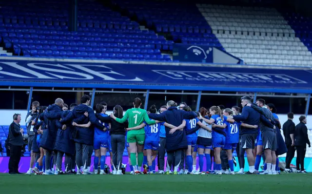 Birmingham players gather at full time
