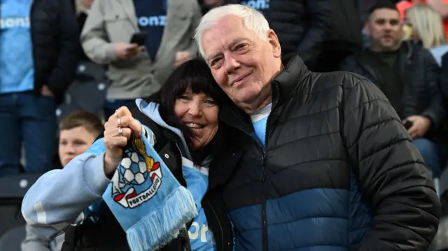 Coventry fans at Hull's MKM Stadium