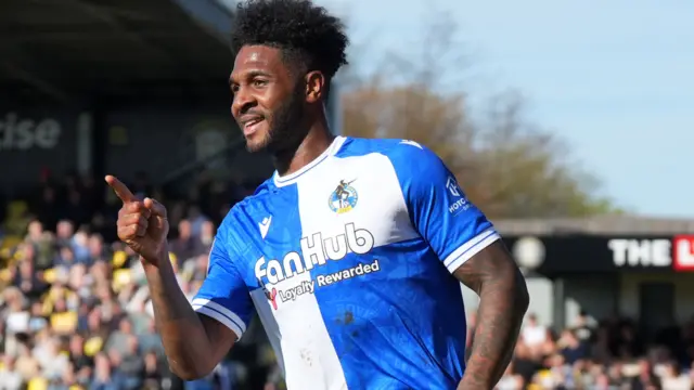 Ellis Harrison celebrates putting Bristol Rovers ahead