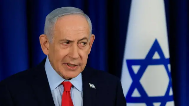 Israeli Prime Minister Benjamin Netanyahu speaks during a press conference in March