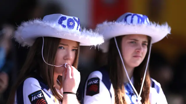 Tottenham fans in cowboy hats