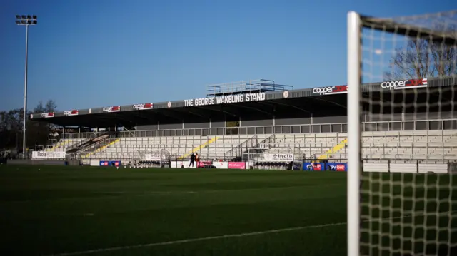 A general view inside Bromley's stadium