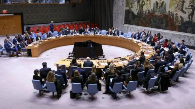 The UN Security Council - of which the US is a permanent member - meeting last month
