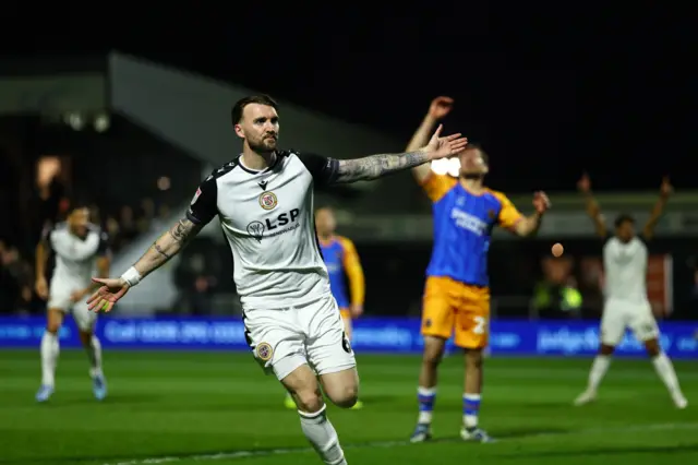 Kyle Cameron celebrates