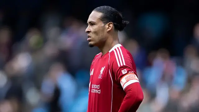 Virgil van Dijk reacts