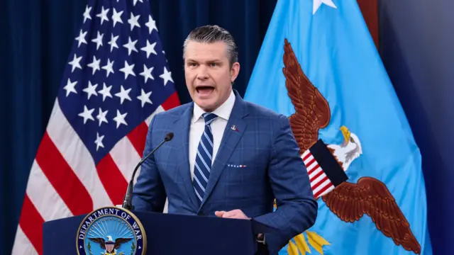 Hegseth speaks to press at Pentagon